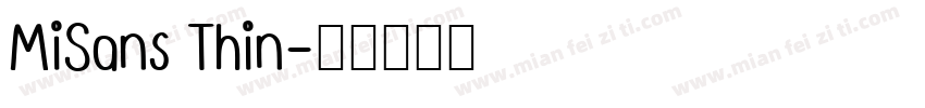 MiSans Thin字体转换